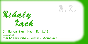 mihaly kach business card